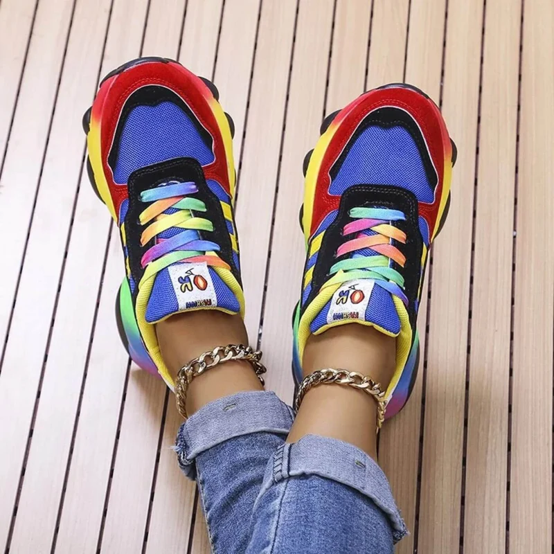 Gabriele – Bunte, klobige Sneaker für Damen
