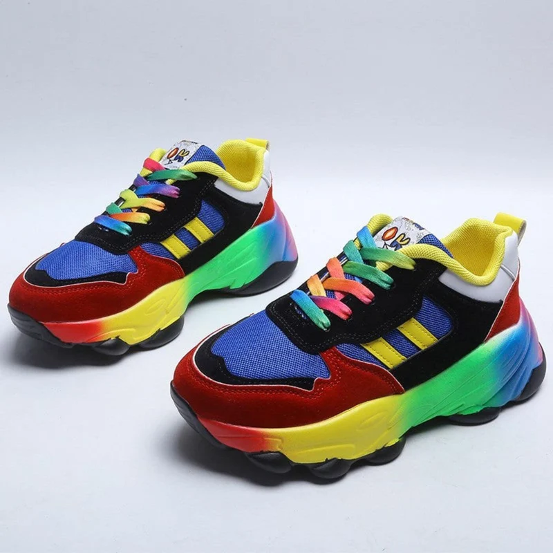 Gabriele – Bunte, klobige Sneaker für Damen