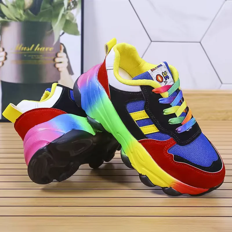Gabriele – Bunte, klobige Sneaker für Damen