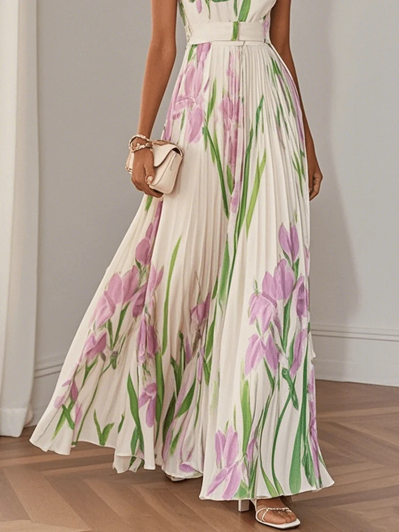 Lieselotte – Maxikleid für Damen mit Blumenmuster
