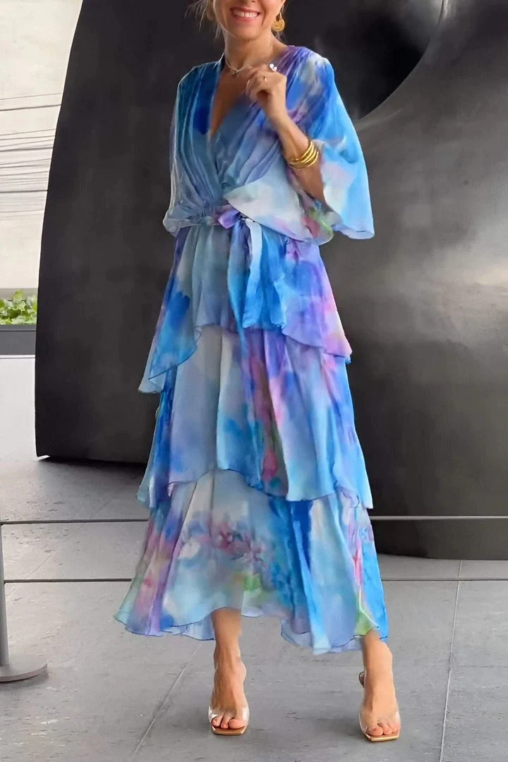 Theresa – Maxikleid für Damen mit Blumenmuster