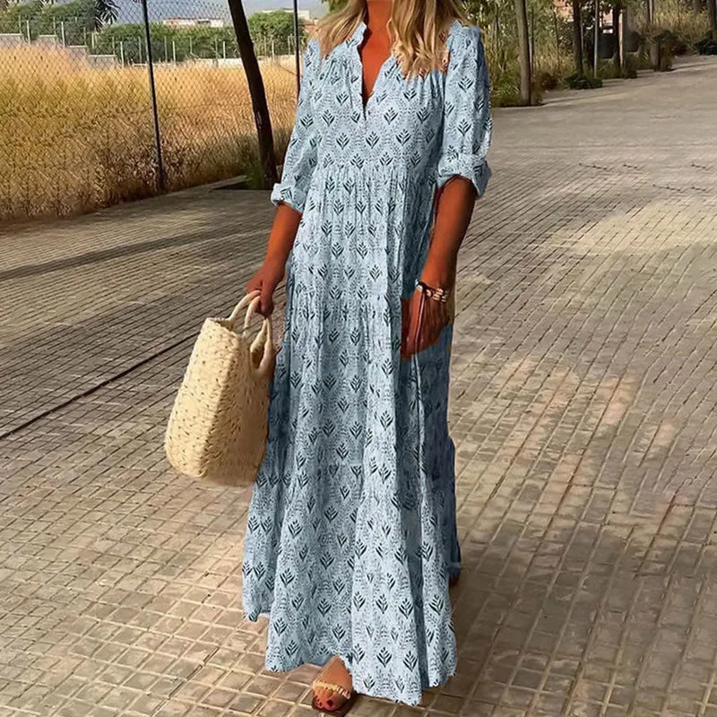 Laura – Maxikleid für Damen mit Blumenmuster