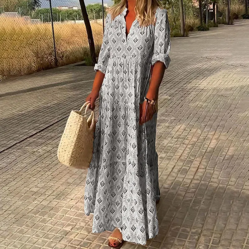 Laura – Maxikleid für Damen mit Blumenmuster
