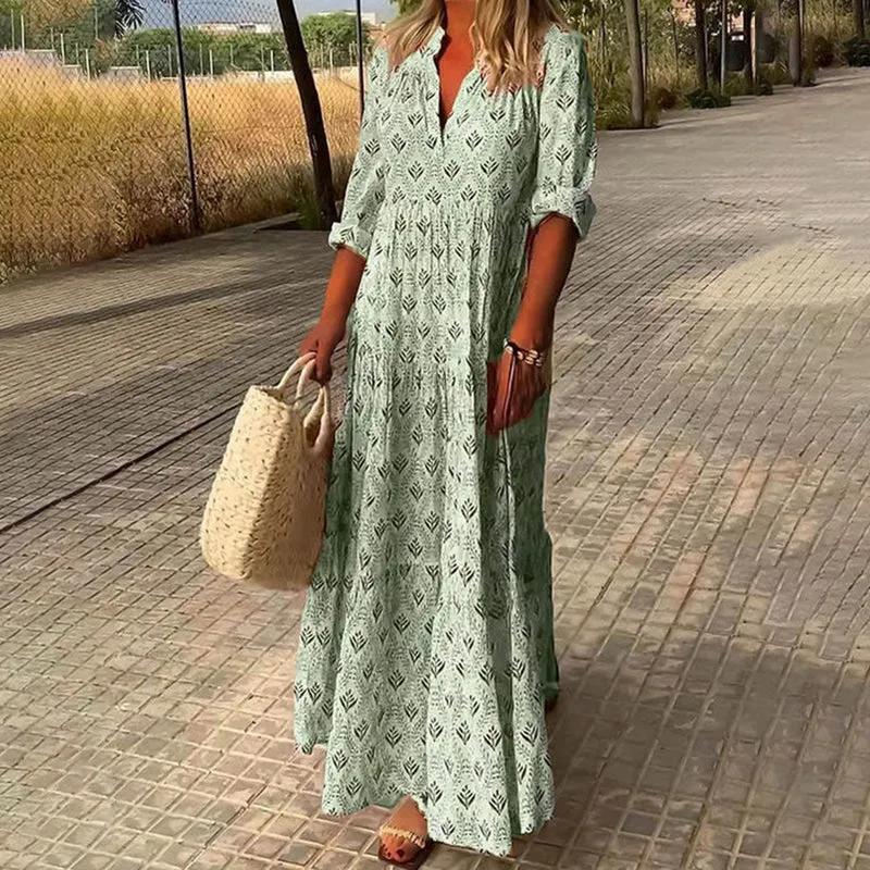 Laura – Maxikleid für Damen mit Blumenmuster
