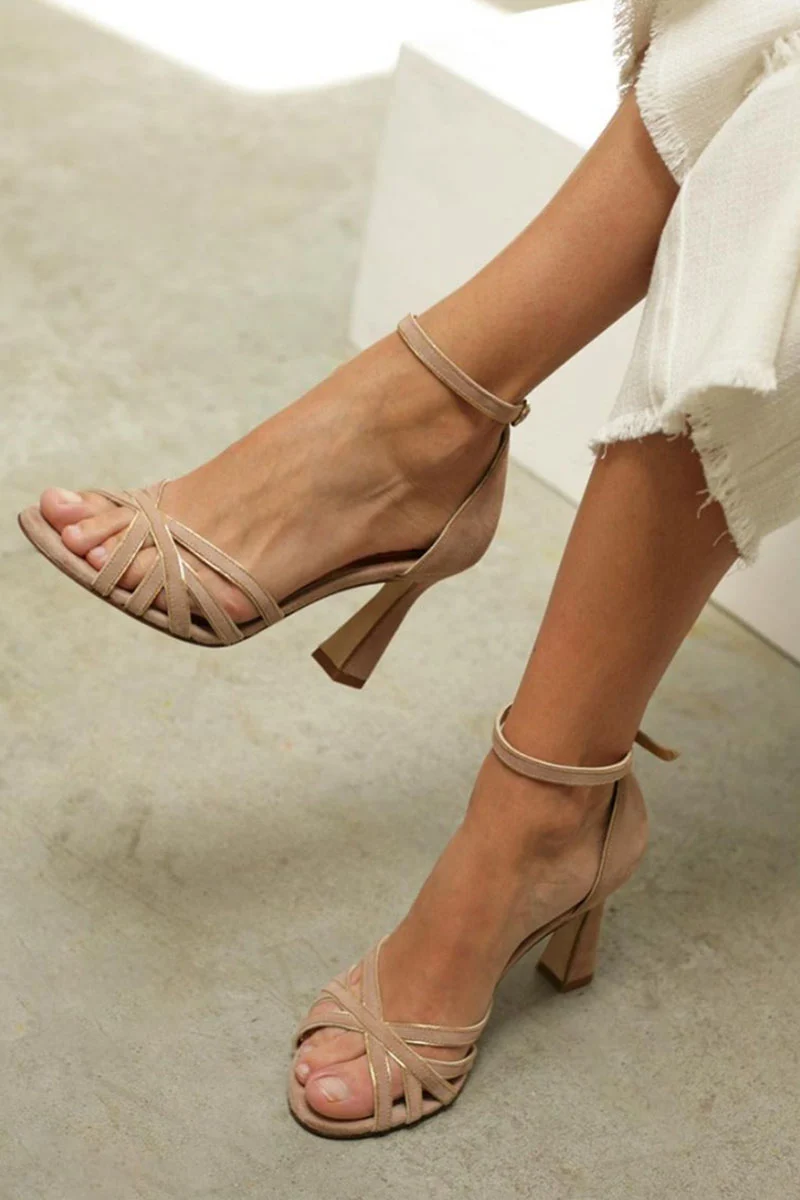 Lena – Patchwork-Sandalen mit offener Spitze für Damen