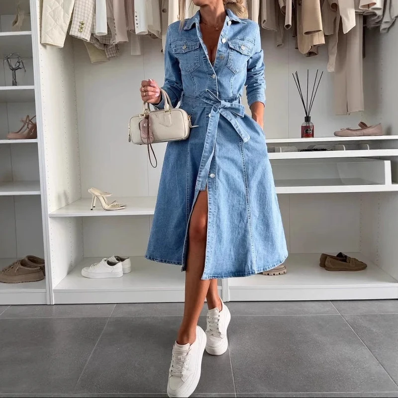 Jely™ – Maxikleid mit Langen Ärmeln