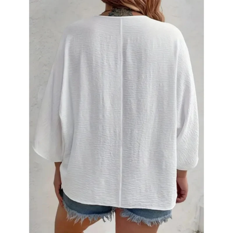Quinn™ - Elegantes V-Ring-Top mit Knöpfen