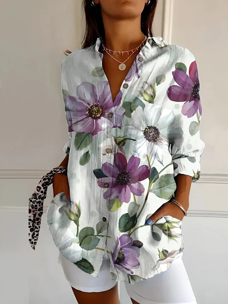 Cerelia™ - Stilvolle Bluse mit Blumenmuster