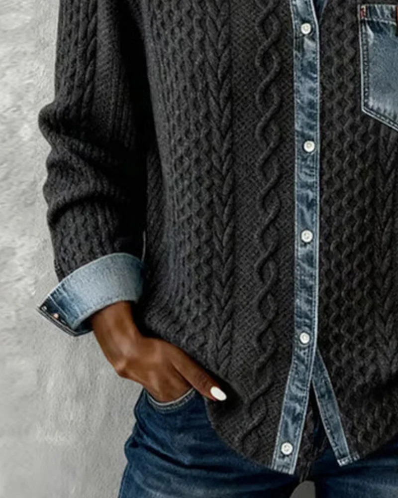 Carin™ - Langärmeliges Hemd mit Abstraktem Muster