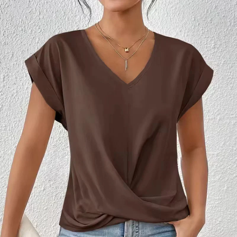 Geormina™ - Top mit V-Ausschnitt und Stretchanteil