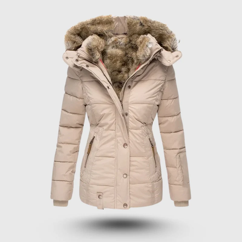 Hanne™ – Winterjacke mit Flauschigem Kragen und Schmaler Passform