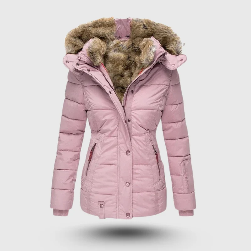 Hanne™ – Winterjacke mit Flauschigem Kragen und Schmaler Passform