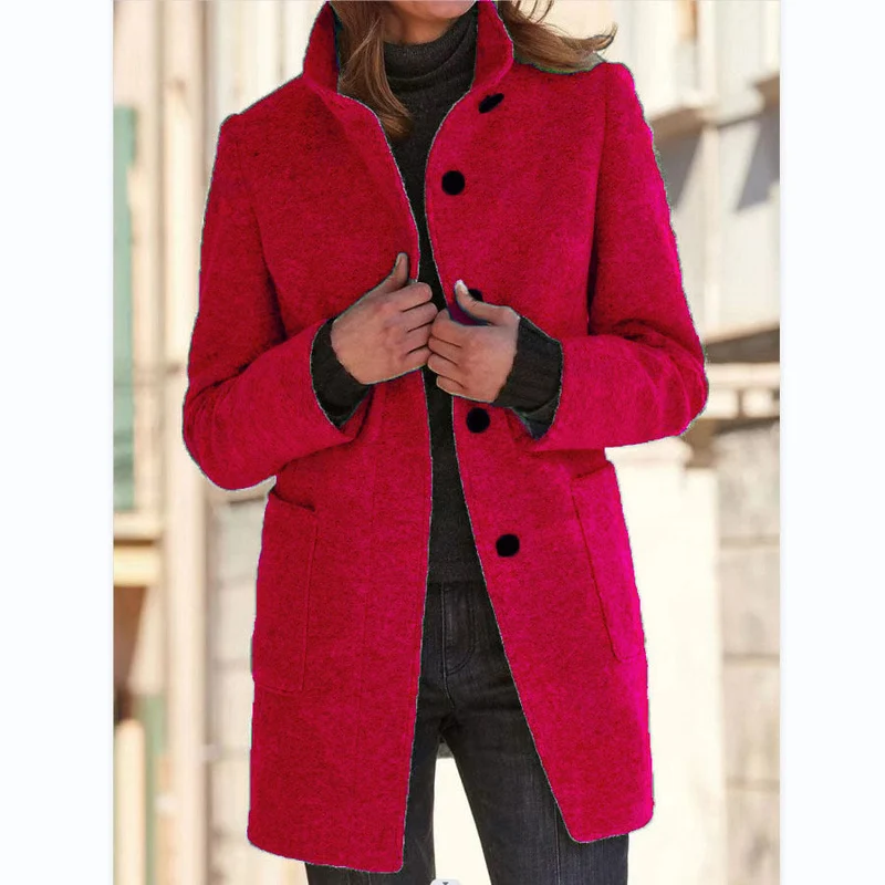 Vintora™ – Retro Damen-Windjacke mit Knöpfen und Stehkragen