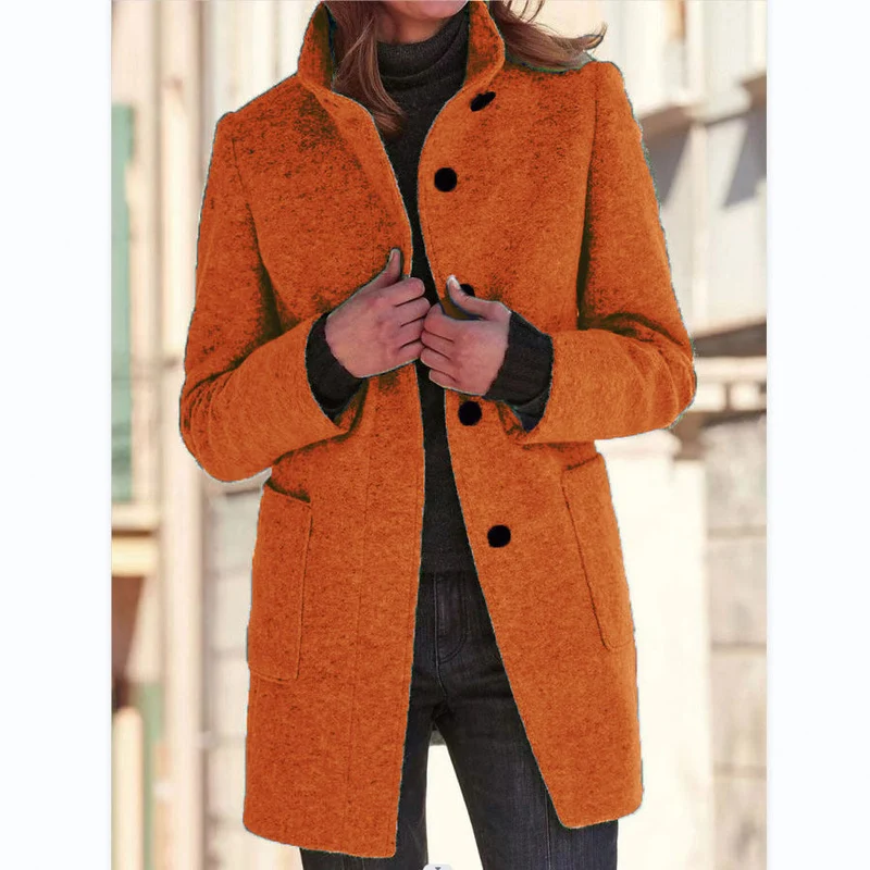 Vintora™ – Retro Damen-Windjacke mit Knöpfen und Stehkragen