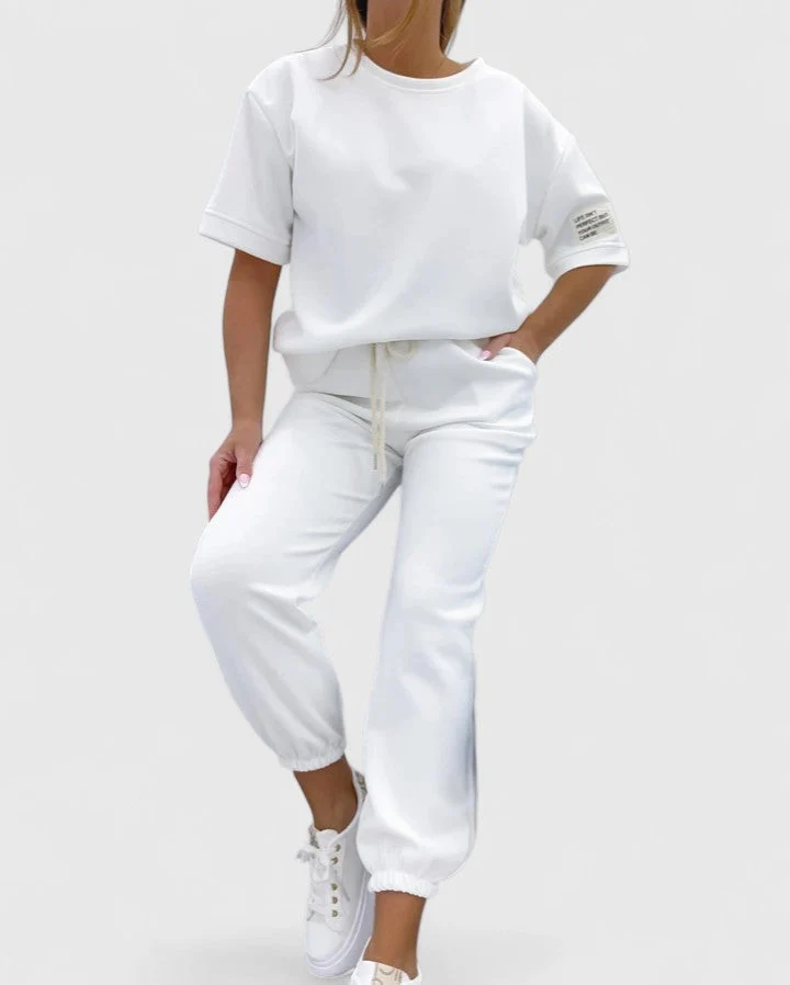 Melody™ - Lässiges Damen-Set mit einfarbigem Oberteil und Hose