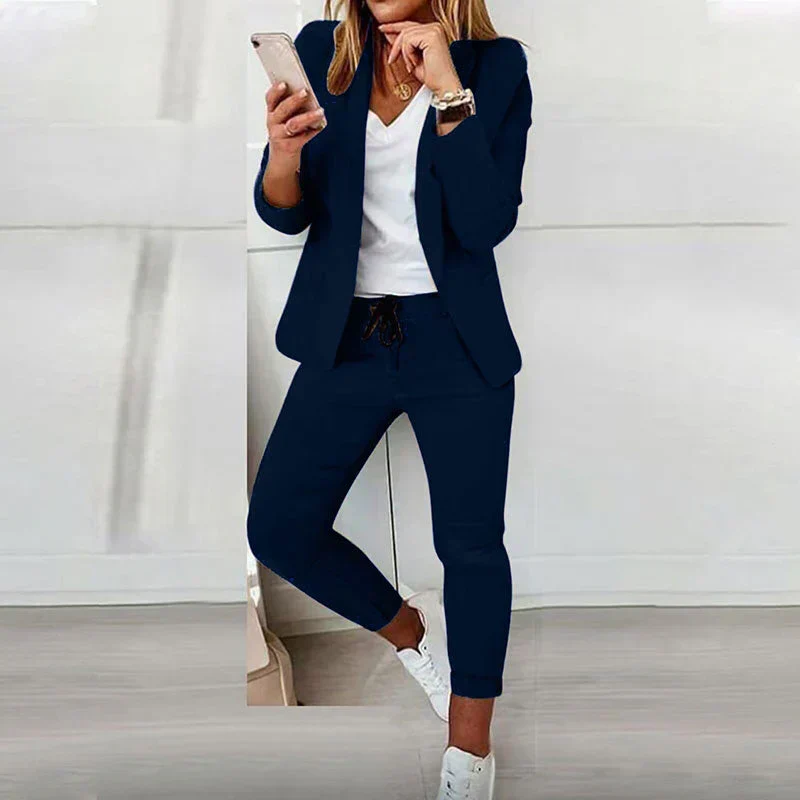 Zyora™ – Maßgeschneidertes Set mit Weichem Blazer und Lässigen Jogginghosen