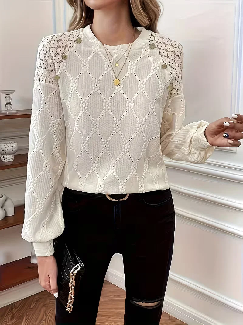 Loy™ – Bluse mit Muster und Langen Ärmeln