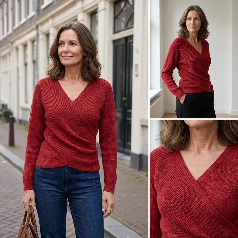 Anette™ - Luxuriöses Oberteil mit V-Ausschnitt