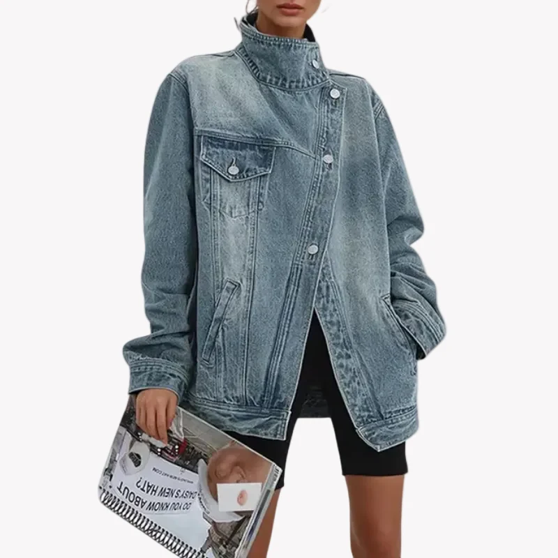 Inthet™ – Baumwolle Street Style Trendige Asymmetrische Knopfjacke