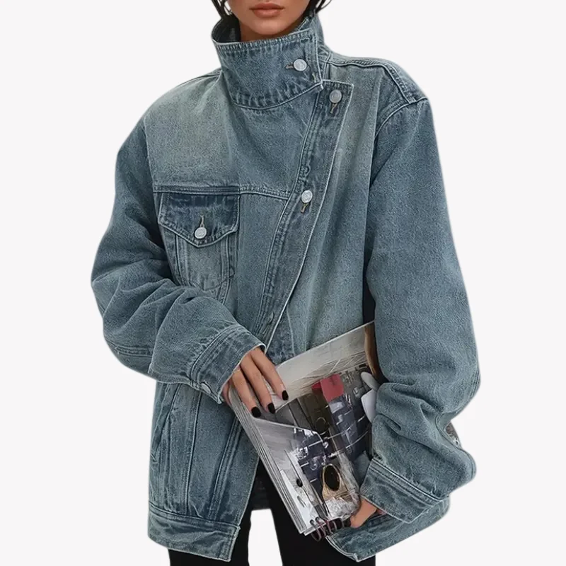 Inthet™ – Baumwolle Street Style Trendige Asymmetrische Knopfjacke