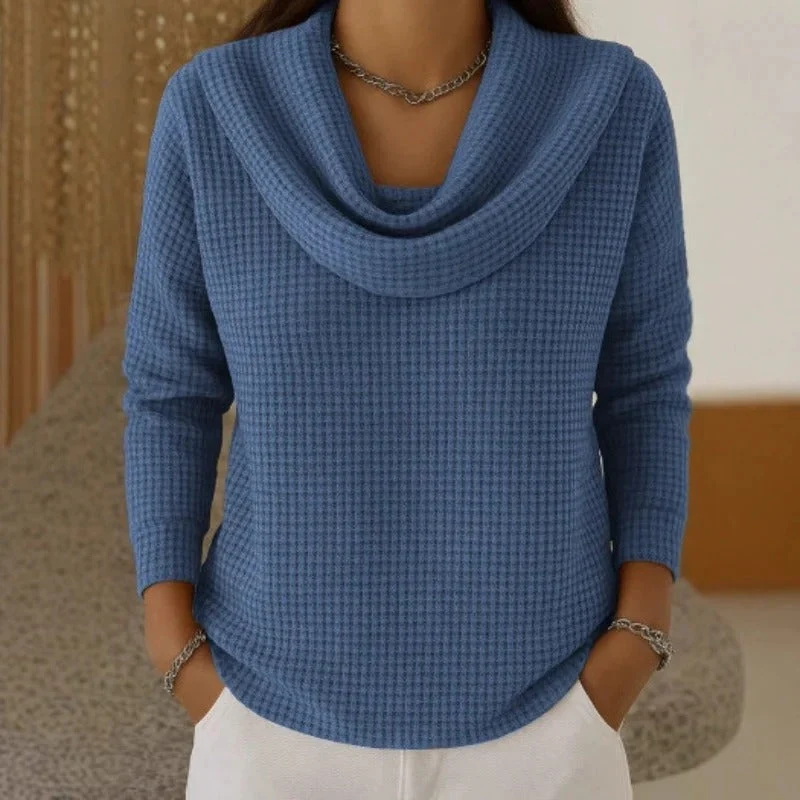 AMBER™ | Eleganter Pullover mit Warmem Komfort und Fließendem Wasserfall-Ausschnitt für den Alltag