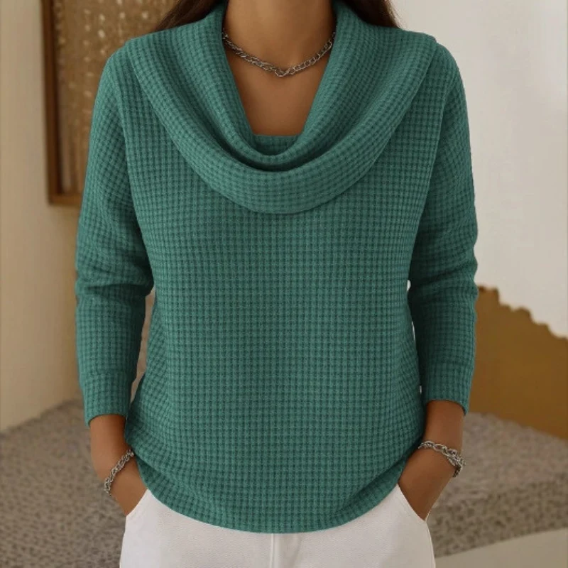 AMBER™ | Eleganter Pullover mit Warmem Komfort und Fließendem Wasserfall-Ausschnitt für den Alltag