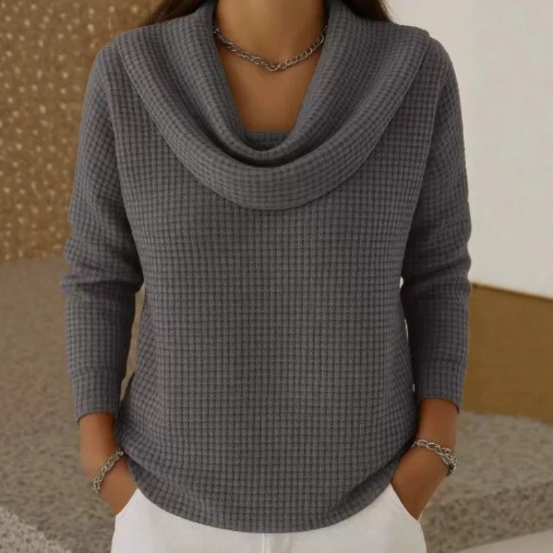 AMBER™ | Eleganter Pullover mit Warmem Komfort und Fließendem Wasserfall-Ausschnitt für den Alltag