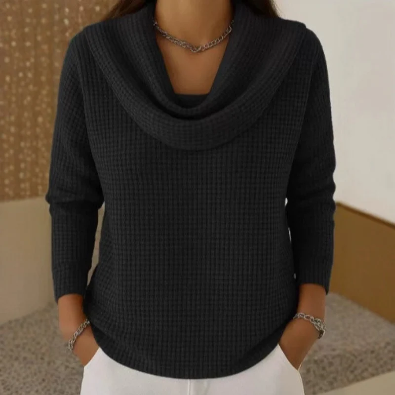 AMBER™ | Eleganter Pullover mit Warmem Komfort und Fließendem Wasserfall-Ausschnitt für den Alltag