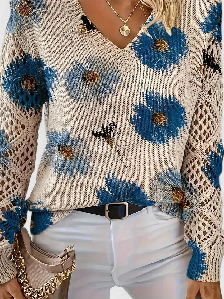 Aurélie | Stilvoller Pullover mit floralem Muster