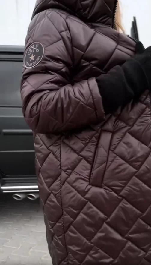 Bogna | Stilvolle wattierte Winterjacke mit Kapuze