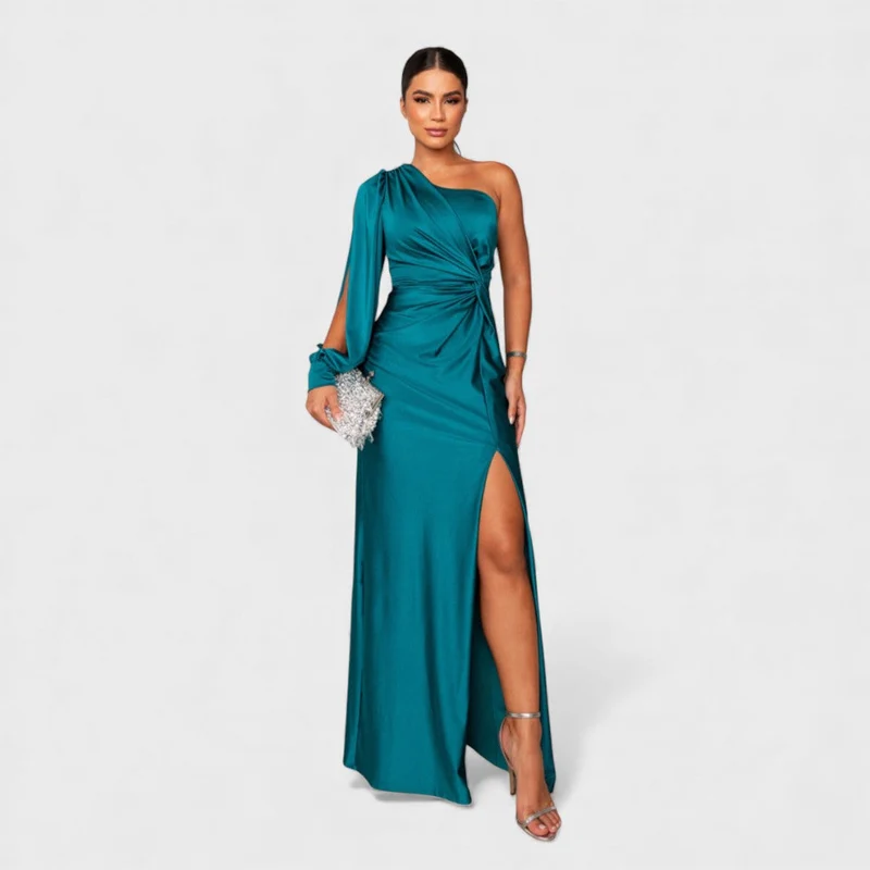 LYNN™ | Elegantes One-Shoulder Maxi-Kleid für Abendveranstaltungen und Feiern