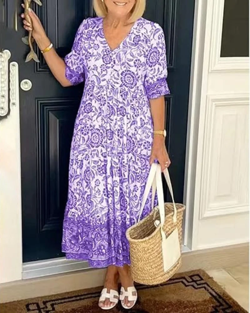 GIULIA | Stilvolles Blumenkleid für täglichen Komfort bei jedem Anlass