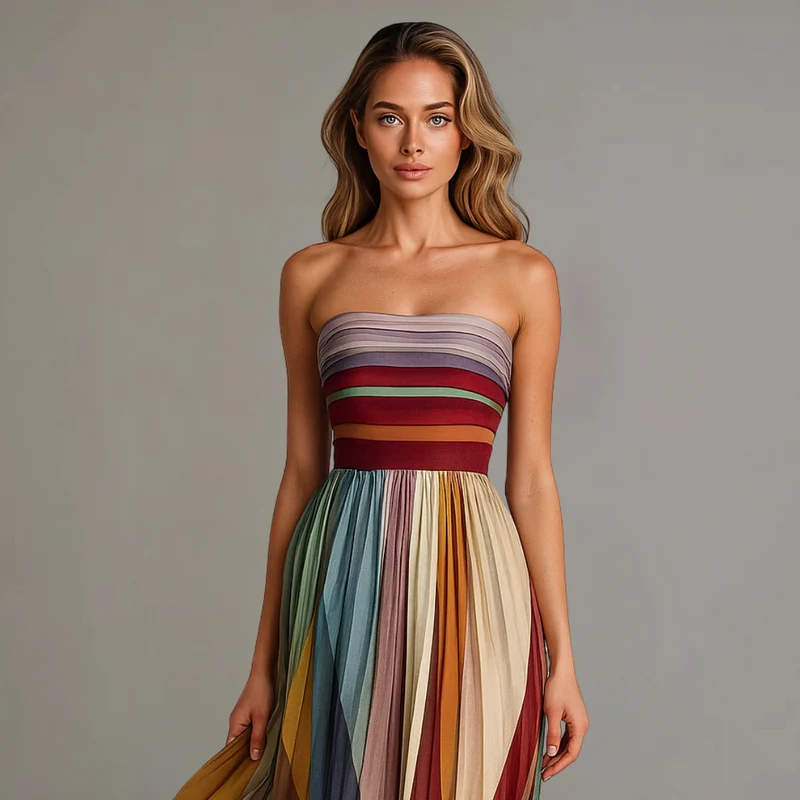 Christina – Brautjungfernkleid für Damen mit Blumenmuster