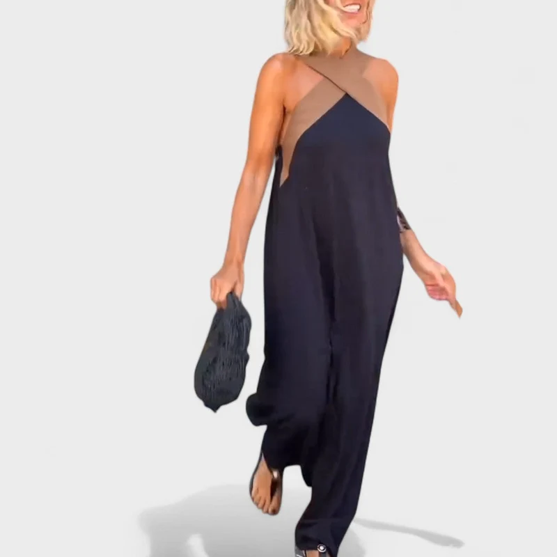 Susanne – Maxikleid für Damen mit gekreuztem Ausschnitt