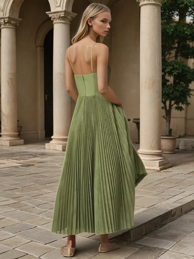 Melanie – Damenkleid mit Plissee-Schnitt