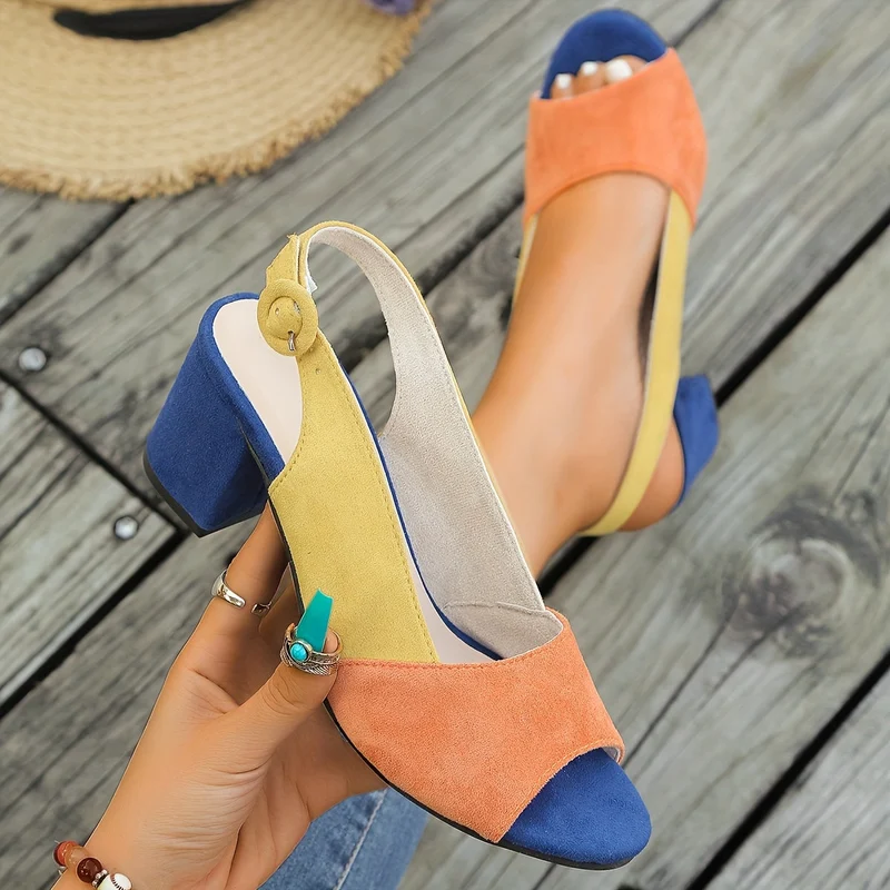 Lea – Damen-Slingbacks mit Blockabsatz