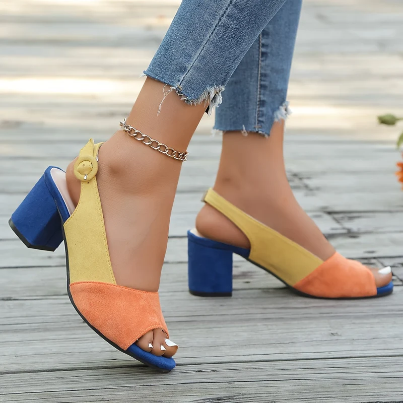 Lea – Damen-Slingbacks mit Blockabsatz