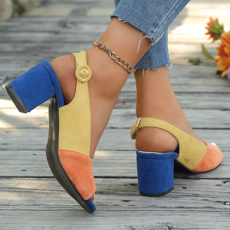 Lea – Damen-Slingbacks mit Blockabsatz