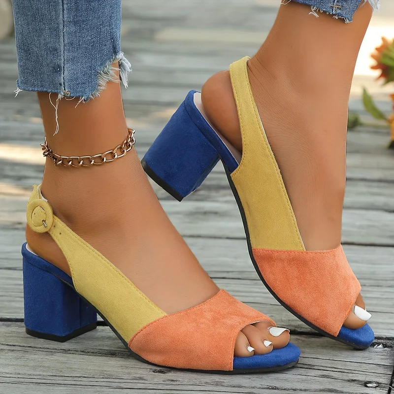 Lea – Damen-Slingbacks mit Blockabsatz