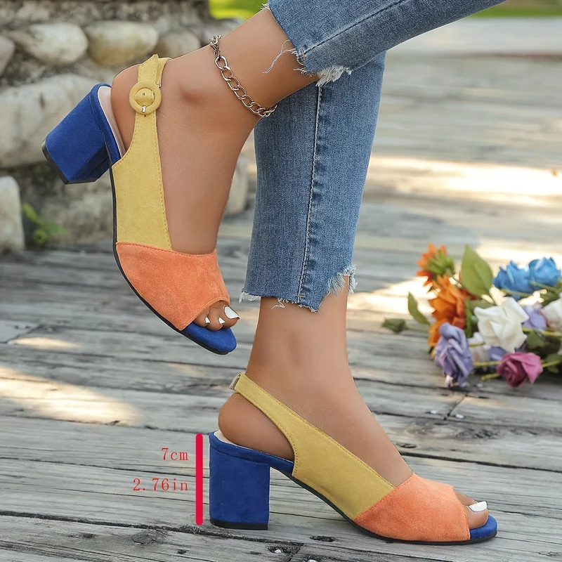 Lea – Damen-Slingbacks mit Blockabsatz