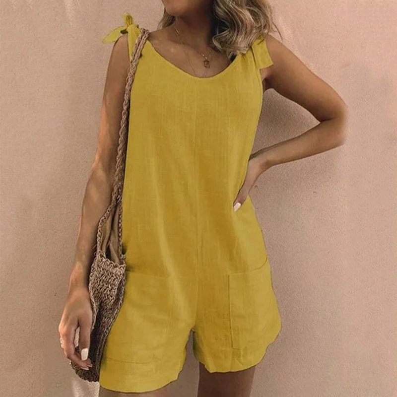 Lina – Leinen und baumwoll Playsuit für Damen