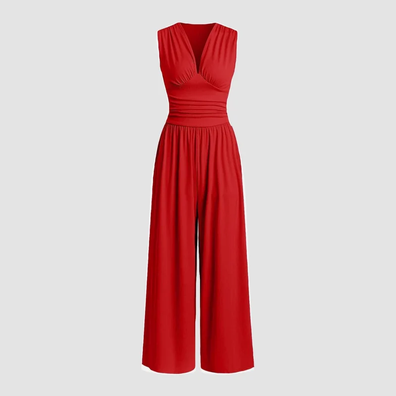 Marie – Bequemer Stretch-Jumpsuit für Damen mit weitem Bein