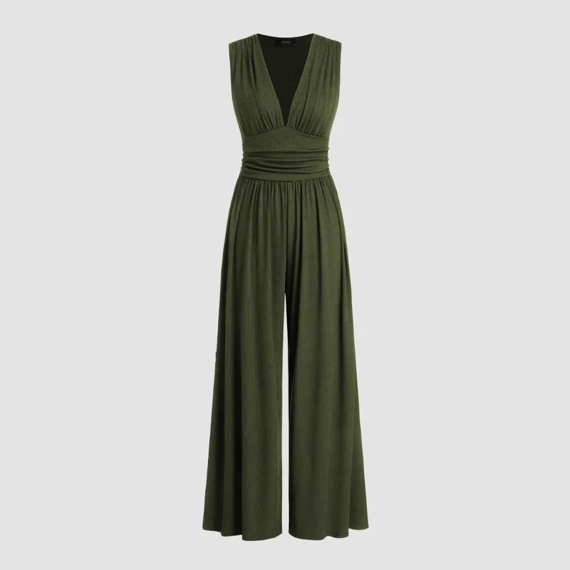 Marie – Bequemer Stretch-Jumpsuit für Damen mit weitem Bein