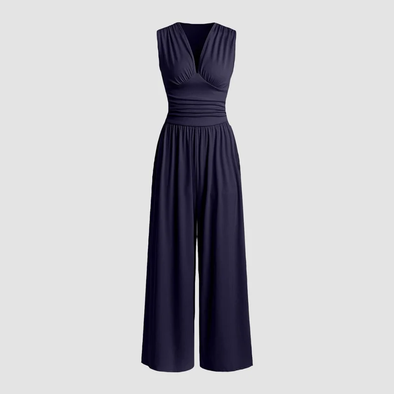 Marie – Bequemer Stretch-Jumpsuit für Damen mit weitem Bein