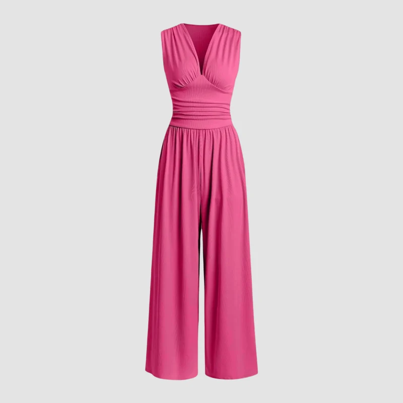 Marie – Bequemer Stretch-Jumpsuit für Damen mit weitem Bein