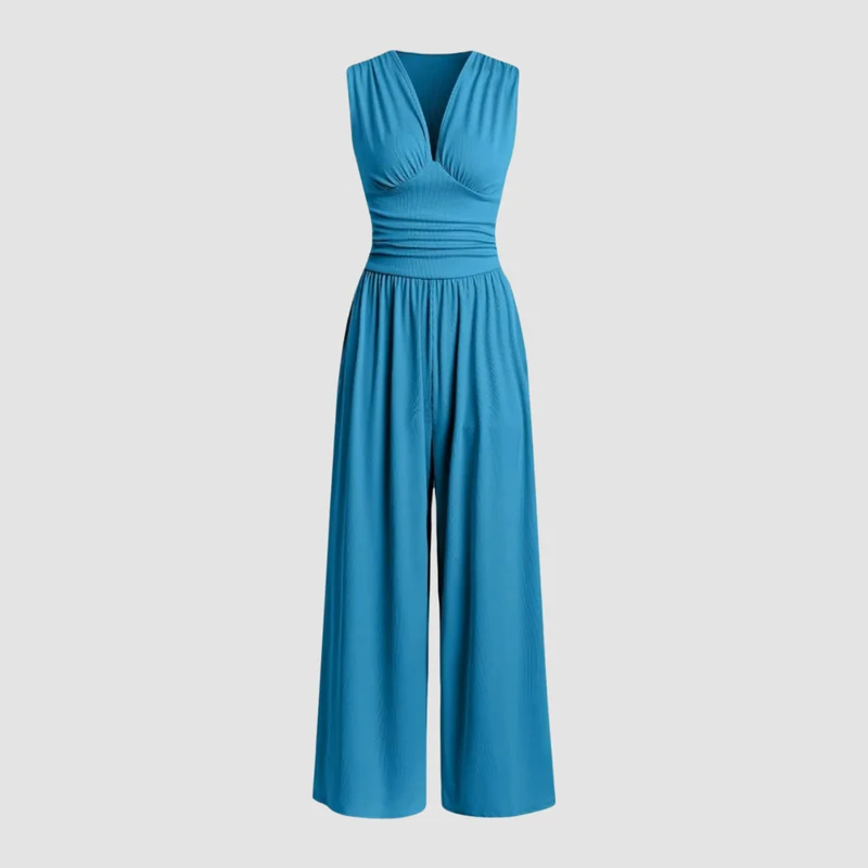 Marie – Bequemer Stretch-Jumpsuit für Damen mit weitem Bein
