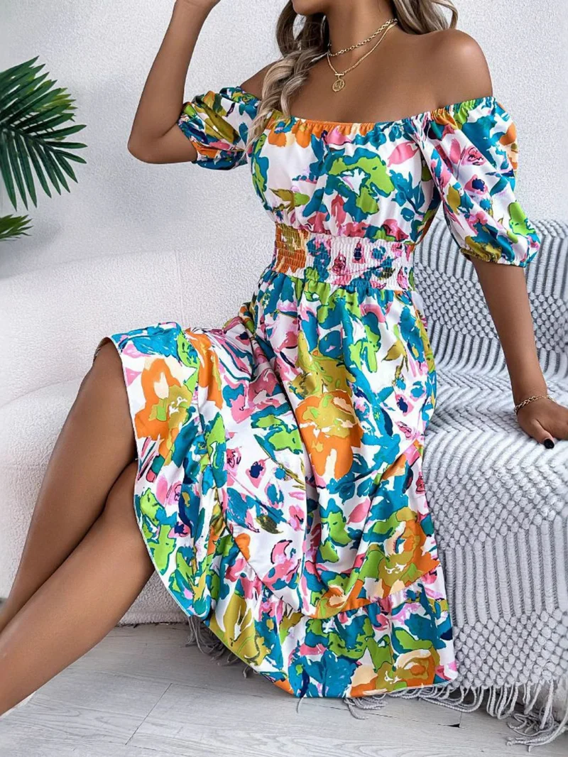 Charlotte – Lässiges Boho-Kleid für Damen mit Farbverlauf