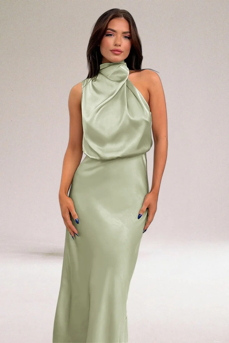 Olivia – Elegantes Neckholder-Kleid für Damen