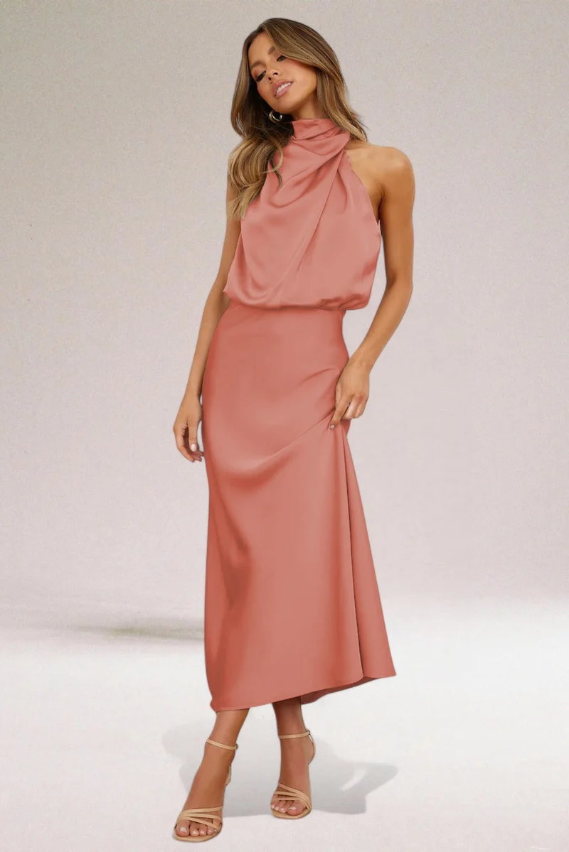 Olivia – Elegantes Neckholder-Kleid für Damen