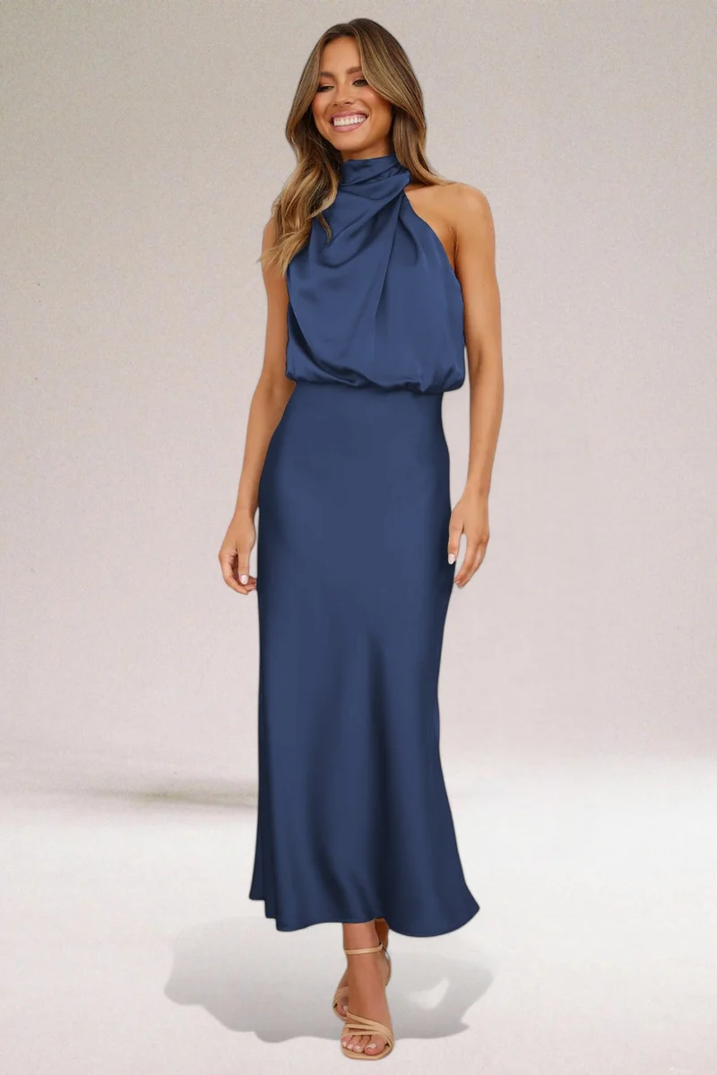 Olivia – Elegantes Neckholder-Kleid für Damen